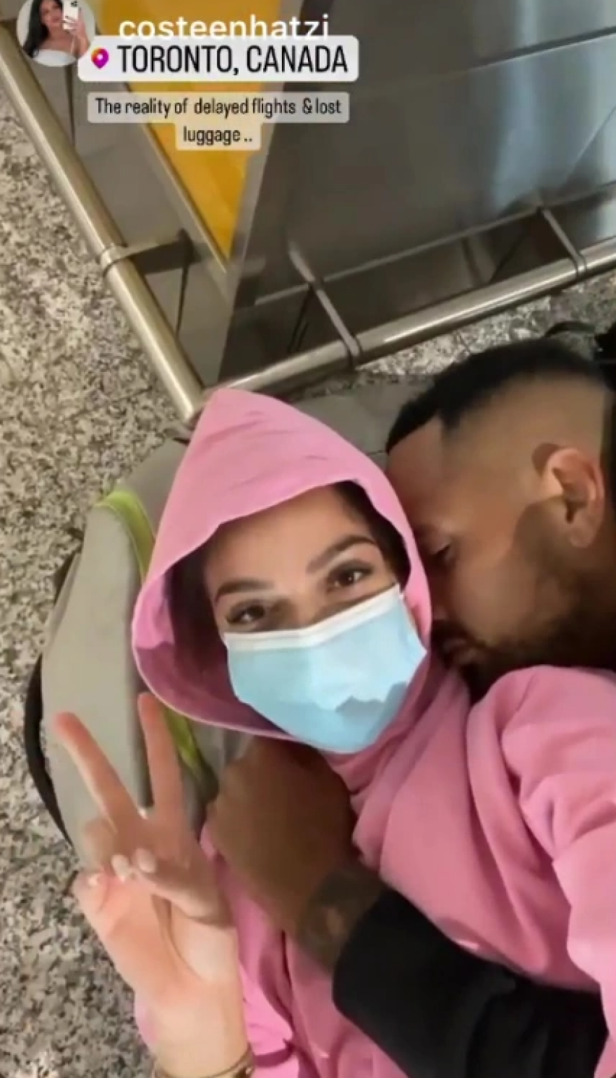 Κύργιος: Κοιμήθηκε με την κοπέλα του στο πάτωμα αεροδρομίου 