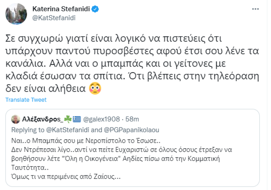 Κατερίνα Στεφανίδη: «Το σπίτι το έσωσε ο μπαμπάς μου»