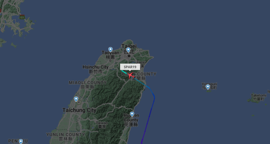 Επίσκεψη Πελόζι στην Ταιβάν: To αεροσκάφος «SPAR19» δείχνει να έχει φτάσει στην Ταϊπέι