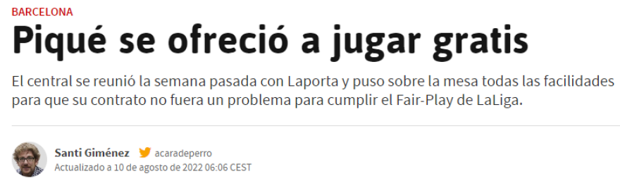 Ζεράρ Πικέ: Ζήτησε να παίξει δωρέαν στη Μπαρτσελόνα 