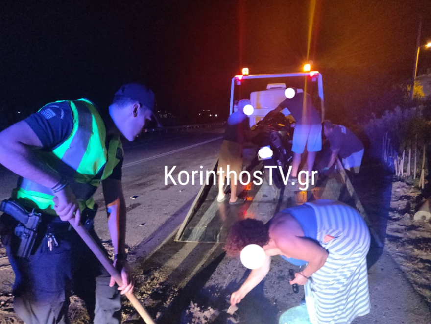 Σοβαρό τροχαίο με μοτοσικλέτα στην παλαιά Εθνική οδό Κορίνθου-Πατρών