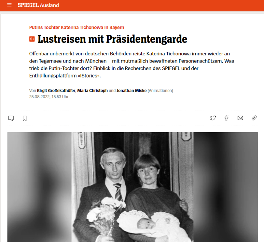 Αποκαλύψεις για τη χλιδάτη ζωή της κόρης του Πούτιν στη Γερμανία - Τη συνόδευε στρατιά σωματοφυλάκων