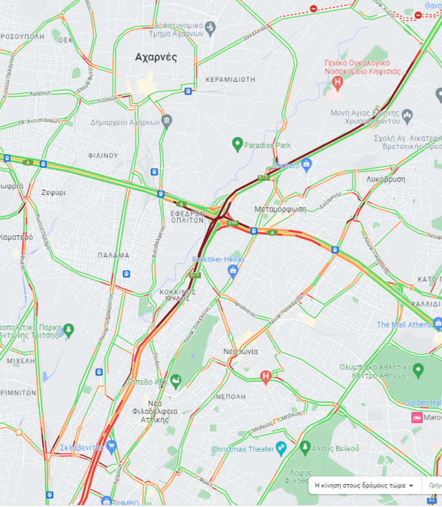 Κίνηση στους δρόμους: Δύο τροχαία νωρίς το πρωί σε Κηφισό και Βάρης - Κορωπίου - Πού υπάρχει μποτιλιάρισμα