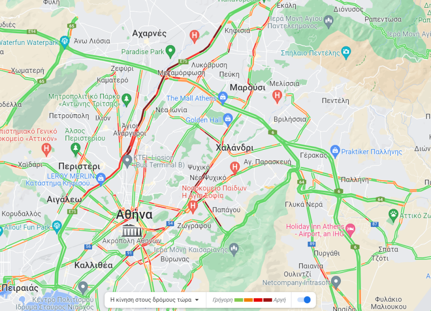 Κίνηση στους δρόμους: Μποτιλιάρισμα στον Κηφισό - Σήμερα η ευρωπαϊκή ημέρα χωρίς αυτοκίνητο