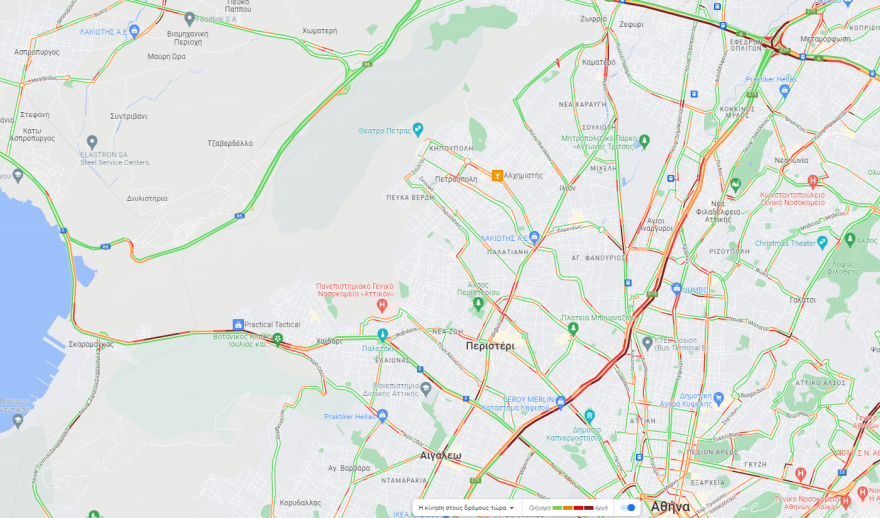 Κίνηση στους δρόμους: Μποτιλιάρισμα στον Κηφισό, δείτε live πού έχει καθυστερήσεις