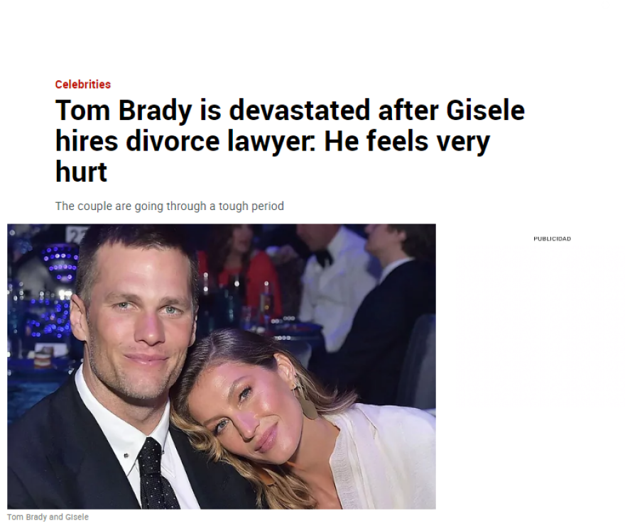 Τομ Μπρέιντι: Δεν λέει να... χωνέψει το διαζύγιο - Δεν περίμενε ότι η Ζιζέλ θα πήγαινε πρώτη στους δικηγόρους