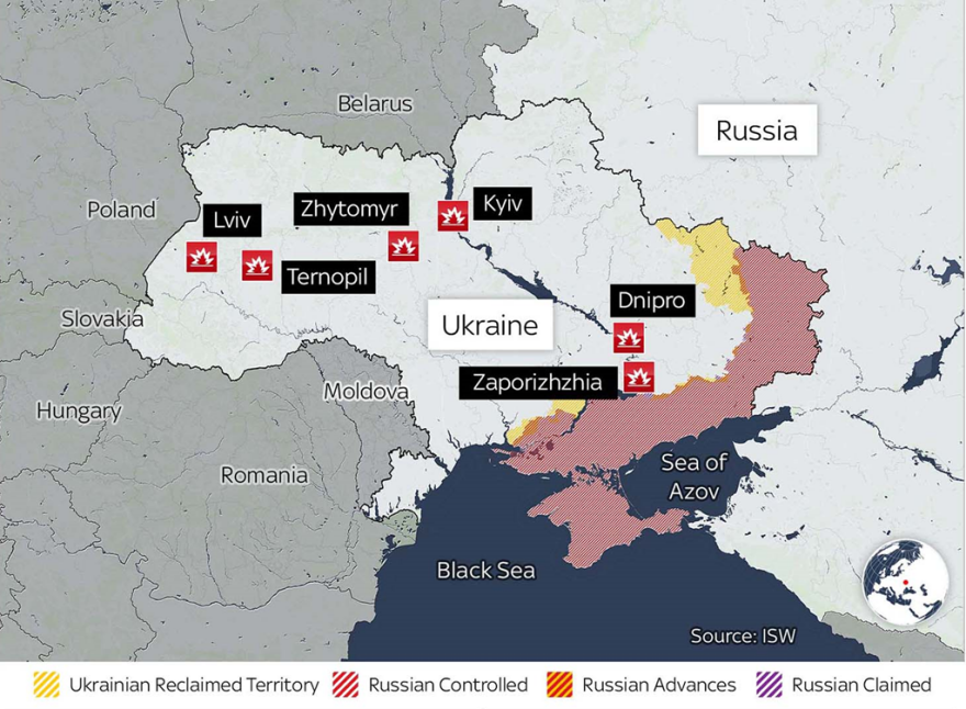 Ουκρανία: Με 75 πυραύλους τα αντίποινα της Ρωσίας - «Ήθελαν να προκαλέσουν μεγάλη καταστροφή»