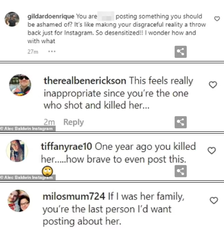 Άλεκ Μπάλντουιν: Έντονη κατακραυγή για την ανάρτησή του για την επέτειο του θανάτου της Χαλίνα Χάτσινς