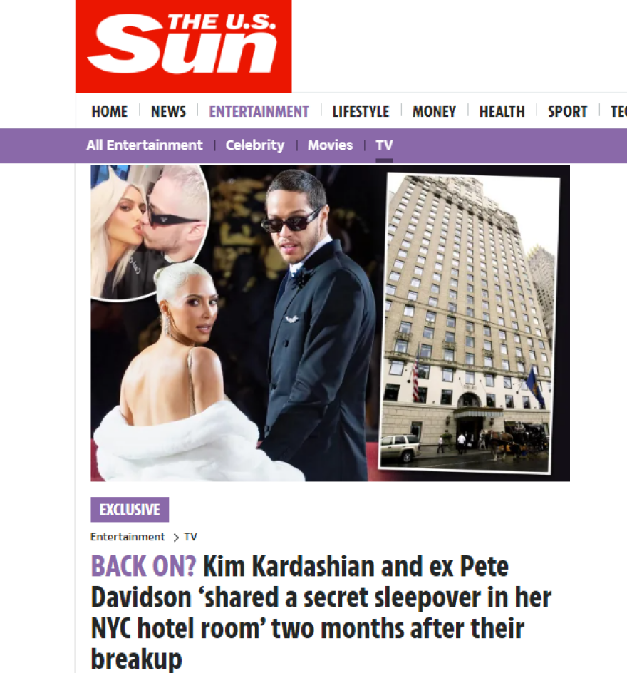 Κιμ Καρντάσιαν: Κοιμήθηκε στα κρυφά με τον Πιτ Ντέιβιντσον, 2 μήνες μετά τον χωρισμό τους