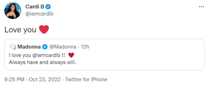 Cardi B για τη Μαντόνα: «Κάποια είδωλα εξελίσσονται σε πραγματική απογοήτευση»