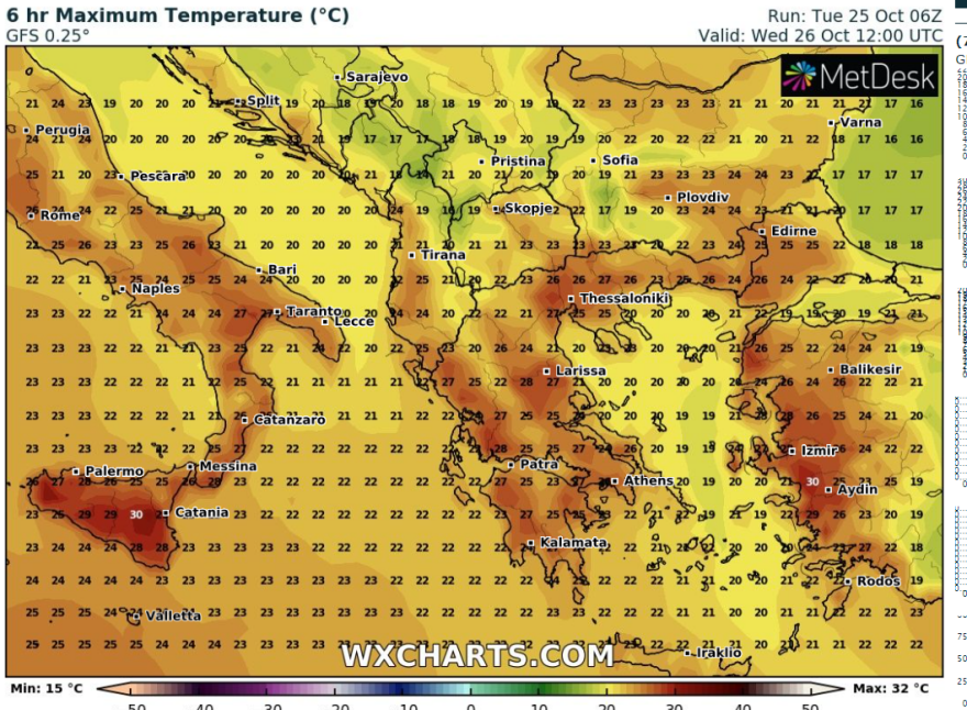 Καιρός - 28η Οκτωβρίου: Βοριάδες και πτώση της θερμοκρασίας ανήμερα της εθνικής επετείου - Ο καιρός του τριημέρου σε χάρτες 