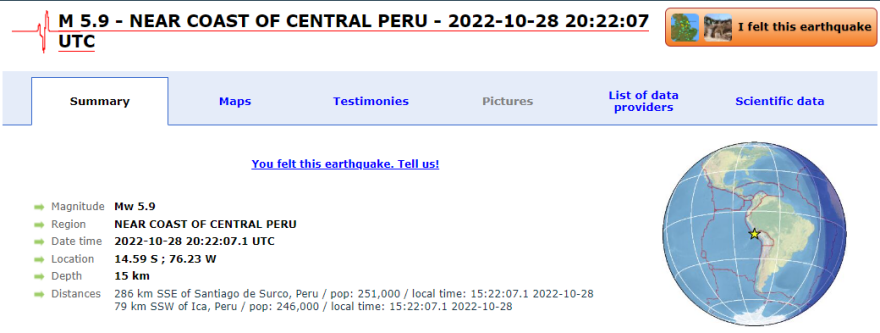 Δύο ισχυροί σεισμοί ταρακούνησαν Ιαπωνία και Περού