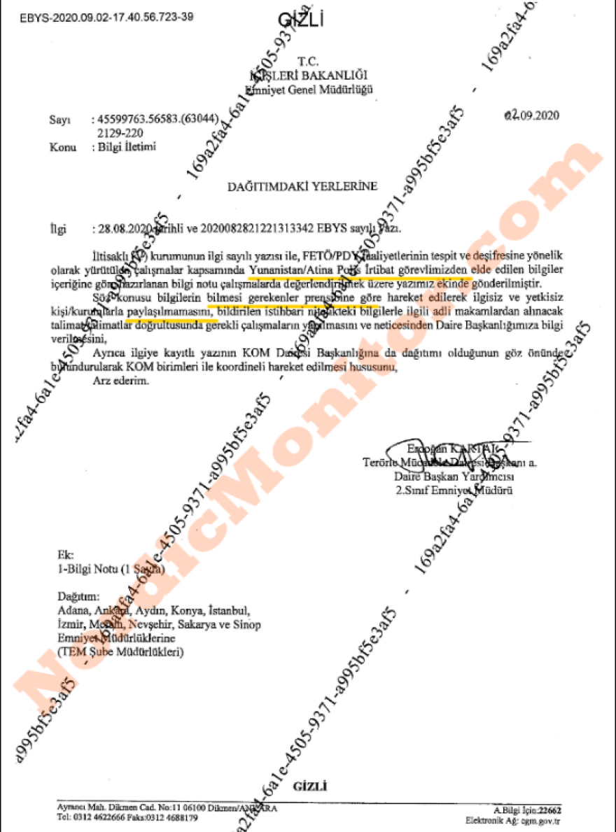 Nordic Monitor: Αστυνομικός της τουρκικής πρεσβείας στην Ελλάδα έψαχνε Γκιουλενιστές σε Αθήνα και Θεσσαλονίκη