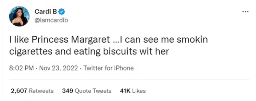 Cardi B: Παραδέχεται πως είναι μεγάλη θαυμάστρια της πριγκίπισσας Μαργαρίτας