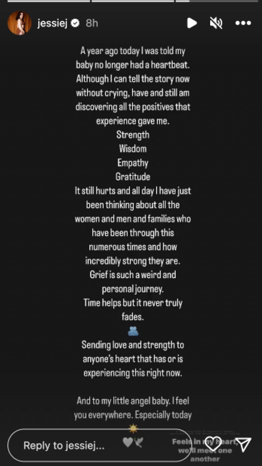 Jessie J: Η ανάρτησή της έναν χρόνο μετά την αποβολή που είχε - «Αγγελούδι μου, σε νιώθω παντού»