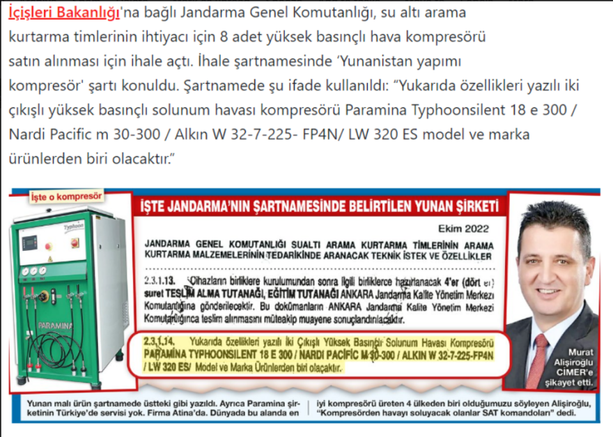 Sozcu: Αγοράζουμε αεροσυμπιεστές… «Made in Greece»