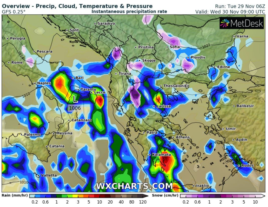 Καιρός - Κακοκαιρία Άριελ: Ισχυρή καταιγίδα στην Αττική - Προβλήματα στους δρόμους - Σύσκεψη στην Πολιτική Προστασία