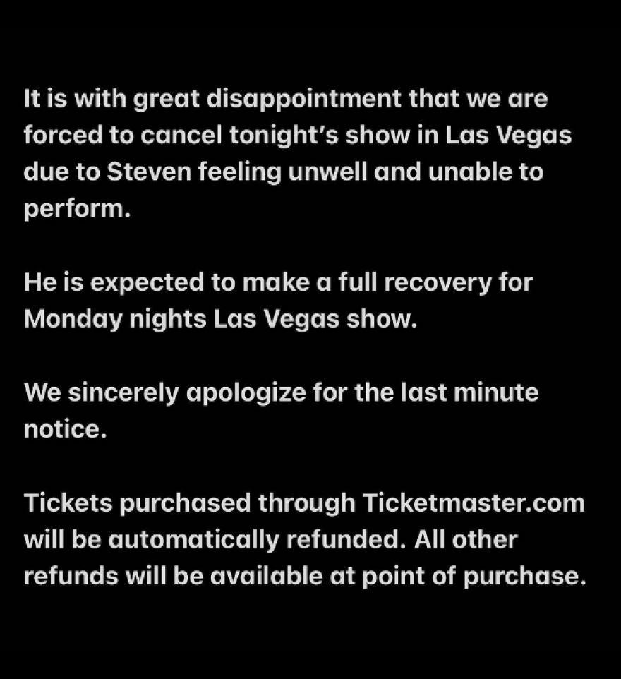 Στίβεν Τάιλερ: Ανησυχία για την υγεία του frontman των Aerosmith - Ακύρωσαν συναυλία 2 ώρες πριν ξεκινήσει