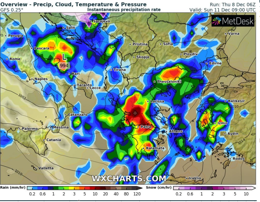Καιρός - Έκτακτο δελτίο επιδείνωσης: Σαββατοκύριακο με καταιγίδες και χαλάζι 