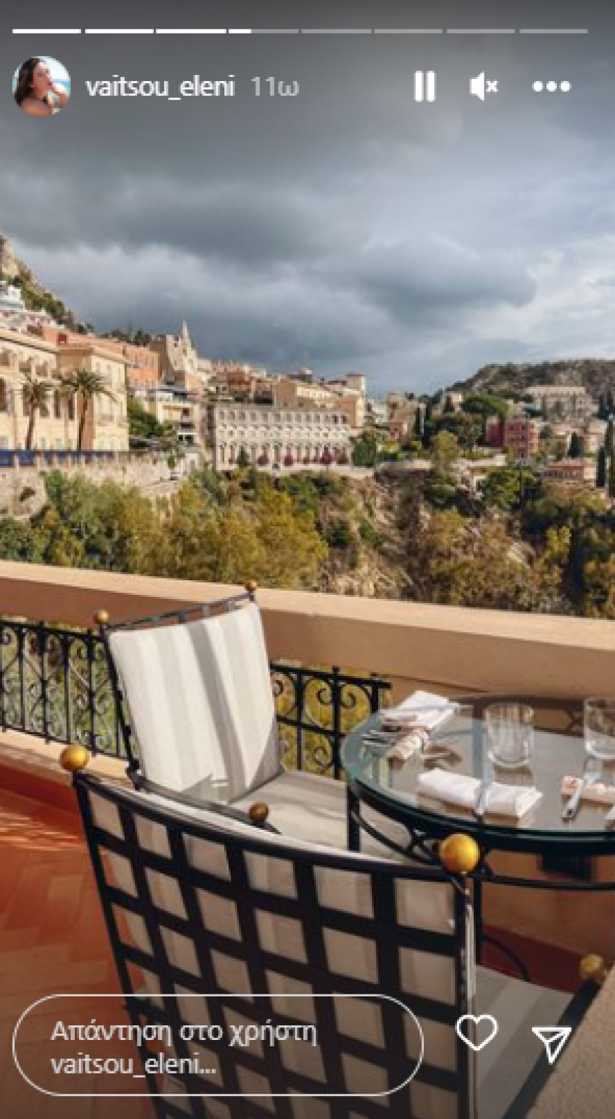 Ελένη Βαΐτσου: Φωτογραφίες από το ταξίδι της στη Σικελία