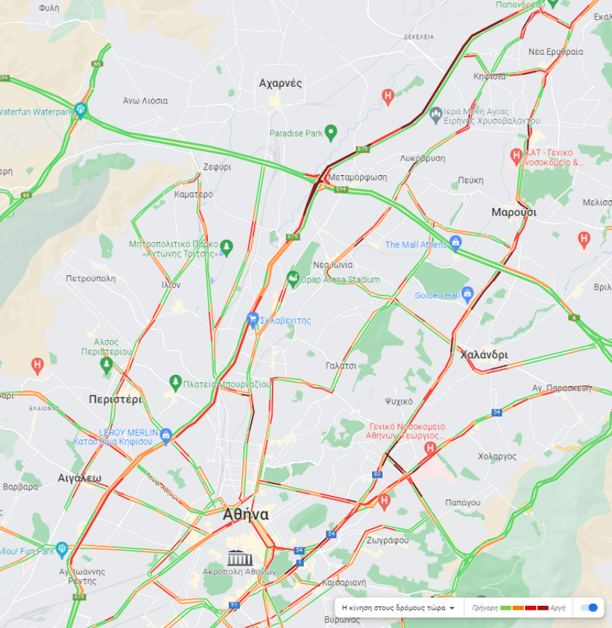  Κίνηση: Μποτιλιαρισμένος ο Κηφισός λόγω τροχαίου - Ουρές χιλιομέτρων