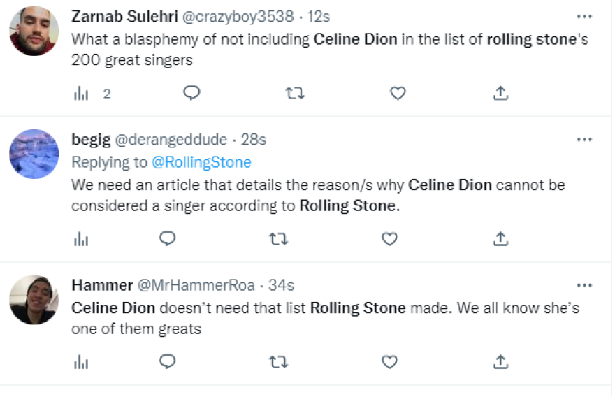 Σελίν Ντιόν: Το Rolling Stone την «πέταξε» από τους 200 καλύτερους τραγουδιστές όλων των εποχών