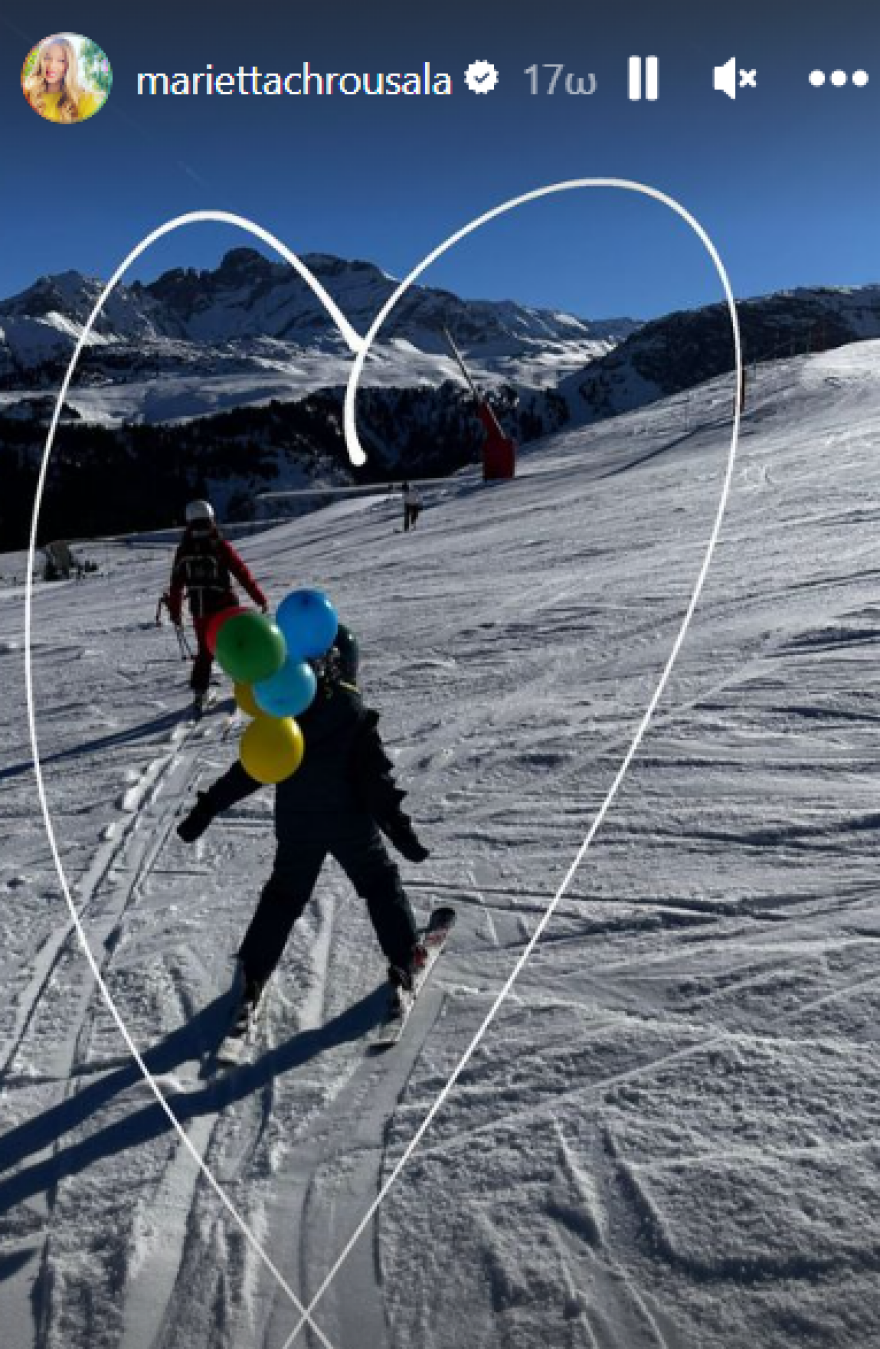 Μαριέττα Χρουσαλά: Κάνει σκι στις Γαλλικές Άλπεις με τον γιο της - Δείτε φωτογραφίες