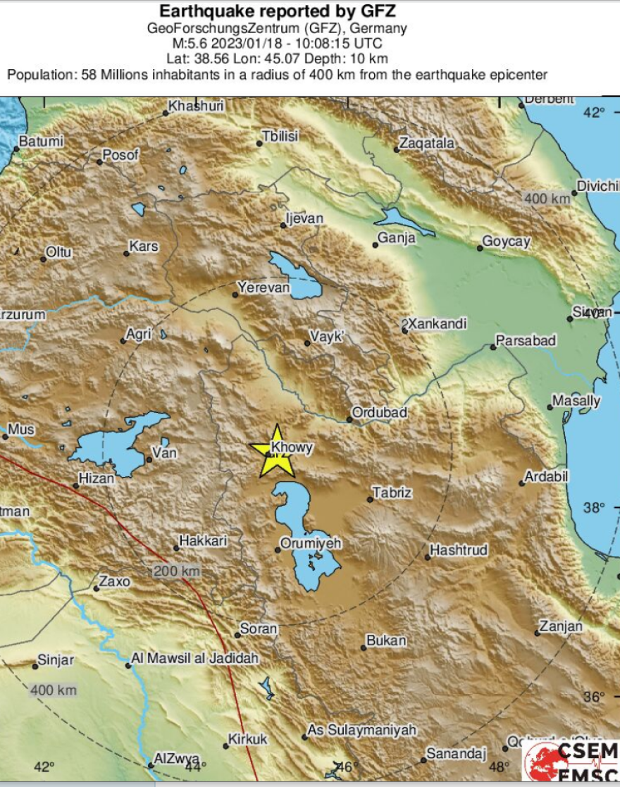 Σεισμός τώρα 5,5 Ρίχτερ στα σύνορα Τουρκίας - Ιράν