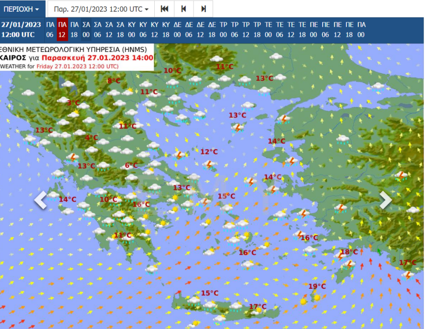 Καιρός: Δοκιμάζεται από τους ισχυρούς ανέμους η Ρόδος - Πού «χτυπά» η κακοκαιρία τις επόμενες ώρες