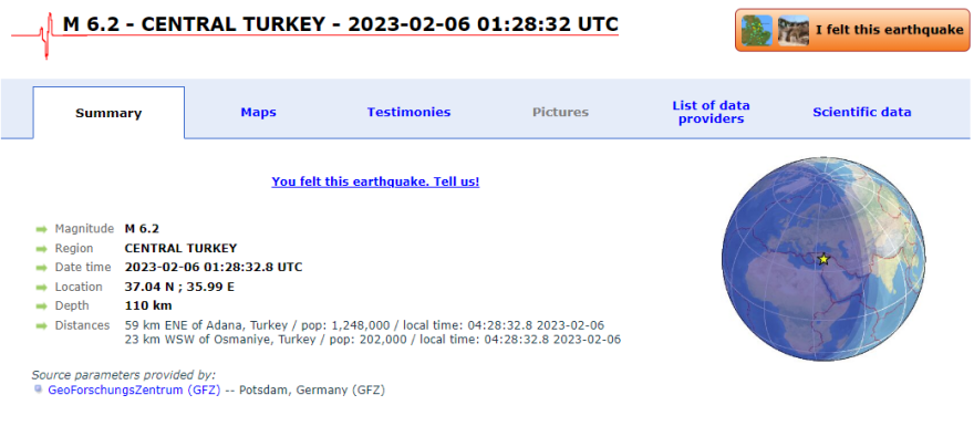 Ισχυρός σεισμός 7,7 Ρίχτερ στην Τουρκία - Δείτε βίντεο