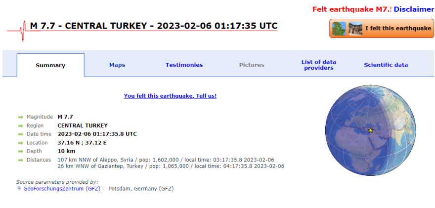 Ισχυρός σεισμός 7,7 Ρίχτερ στην Τουρκία - Δείτε βίντεο