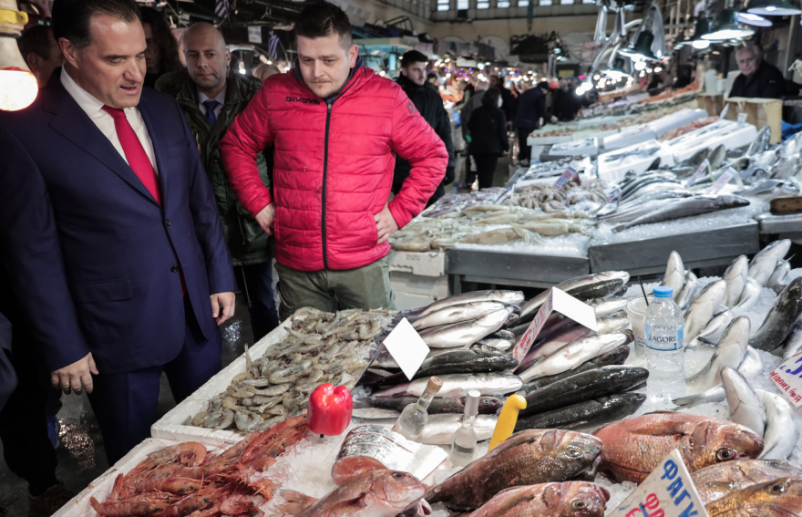 Αυτοψία Γεωργιάδη στην Ιχθυαγορά Βαρβακείου - Χωρίς χταπόδι προσωρινά το «Καλάθι της Σαρακοστής»