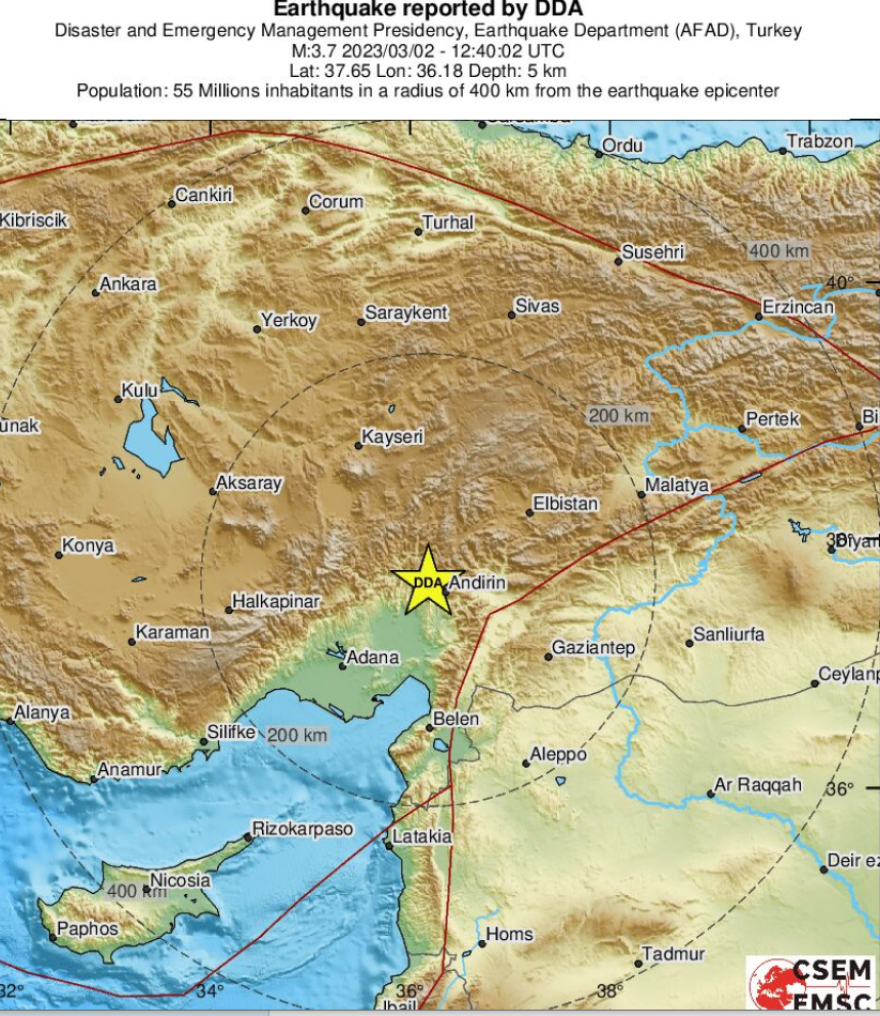 Σεισμός τώρα: Συνεχείς δονήσεις στην κεντρική Τουρκία