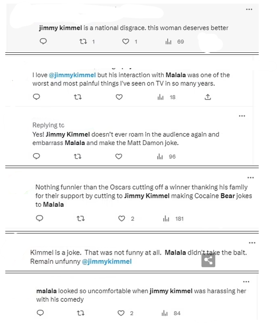 Όσκαρ 2023: Οργή με την ερώτηση του Τζίμι Κίμελ στη Μαλάλα Γιουσαφζάι - «Ντροπή σου»