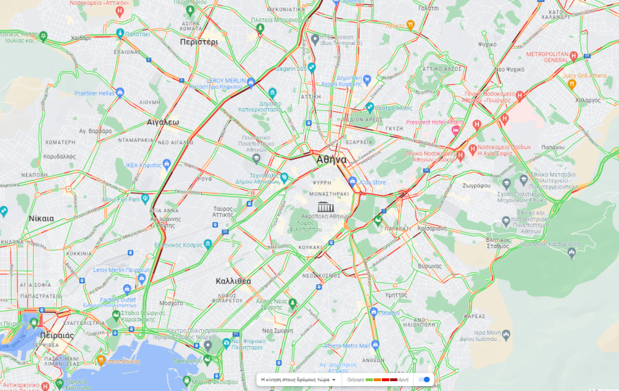 Κίνηση στους δρόμους: Μποτιλιάρισμα τώρα στον Κηφισό - Πού εντοπίζονται προβλήματα