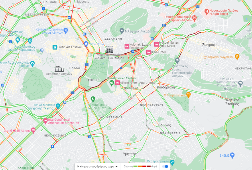 Κίνηση στους δρόμους: Άνοιξε η λεωφόρος Βασιλίσσης Σοφίας - Μποτιλιάρισμα στους δρόμους γύρω από το Σύνταγμα