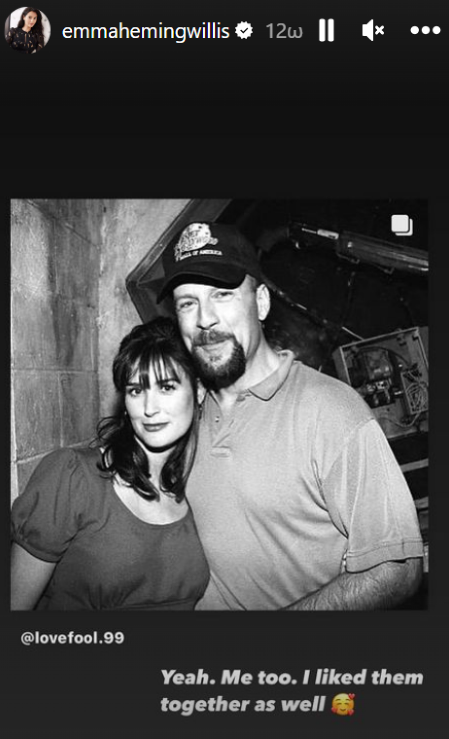 Μπρους Γουίλις: Η σύζυγός του ανάρτησε φωτογραφία του με την Ντέμι Μουρ - «Μου άρεσαν μαζί»