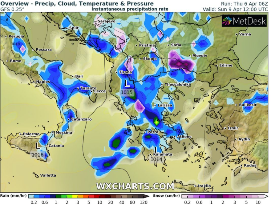 Καιρός Πάσχα: Κυριακή των Βαΐων με βροχές - Πώς θα οδεύσουμε προς την Ανάσταση