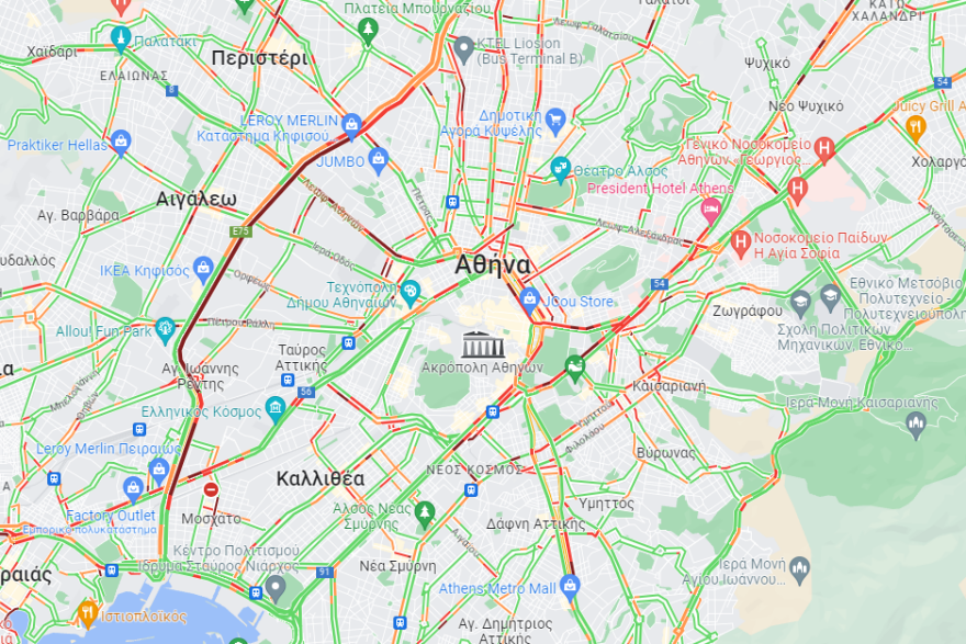 Μποτιλιάρισμα στον Κηφισό λόγω τροχαίου στο ρεύμα προς Λαμία - Δείτε live την κίνηση