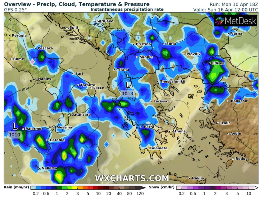 Καιρός: Άστατος μέχρι τη Μεγάλη Τετάρτη - Πού θα βρέξει το Πάσχα
