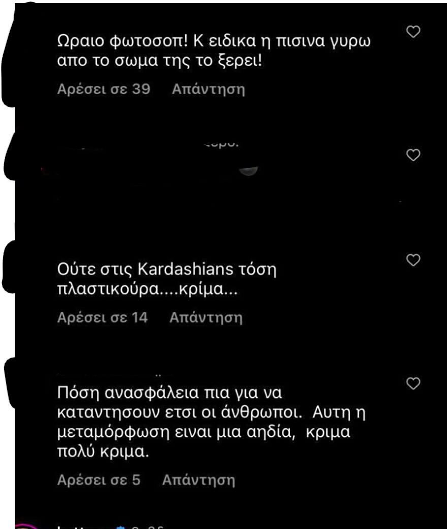 Ιωάννα Μπέλλα: «Παρέλαση» αρνητικών σχολίων στο Instagram της - «Κρίμα, ήσουν ωραία πριν»