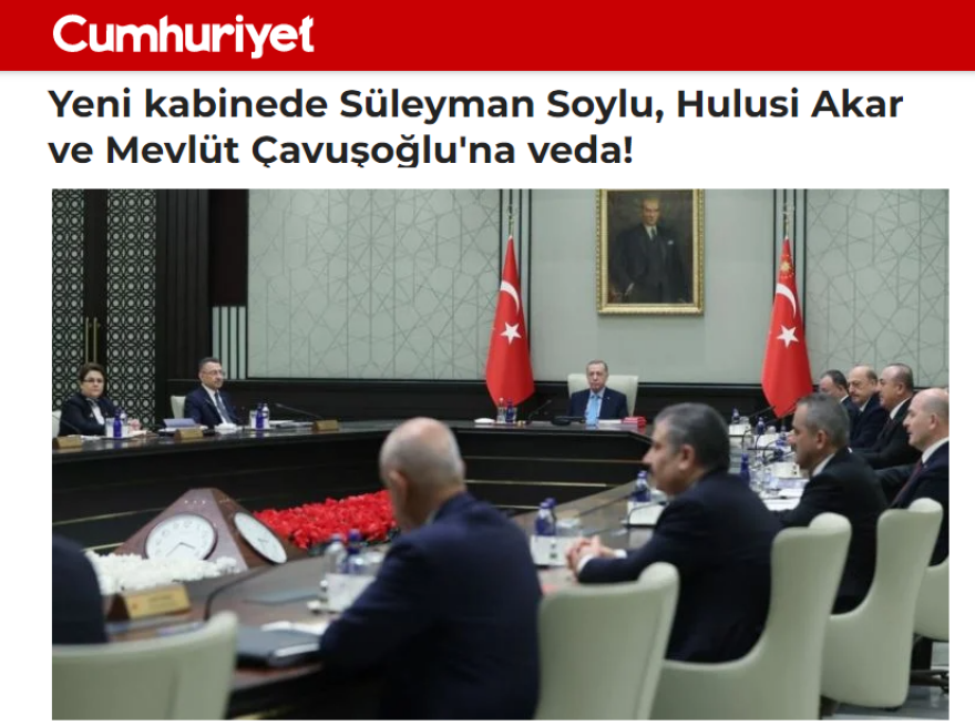 Τουρκία: Εκτός κυβέρνησης Χουλουσί Ακάρ και Μεβλούτ Τσαβούσογλου