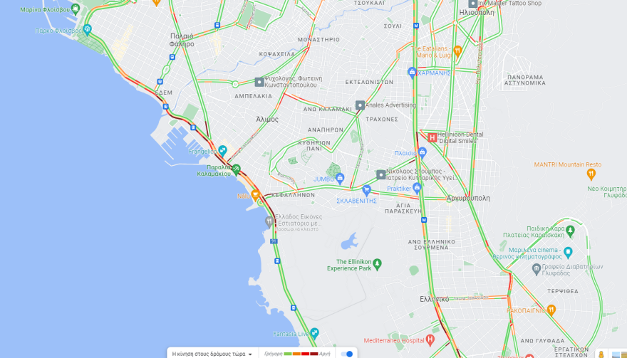 Κίνηση τώρα: Μποτιλιάρισμα στην Ποσειδώνος έπειτα από βλάβη σε λεωφορείο του ΟΑΣΑ