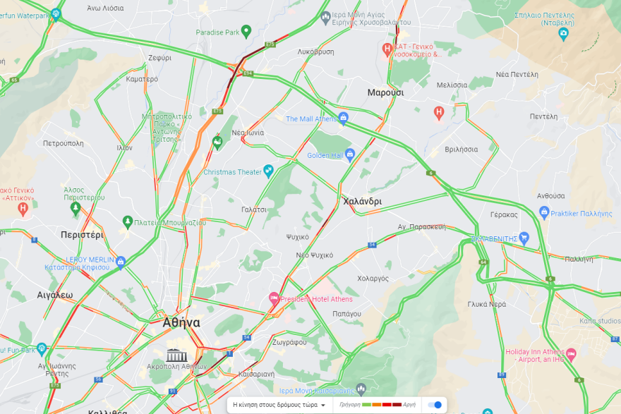 Κίνηση στους δρόμους: Τροχαίο ατύχημα στον Κηφισό 