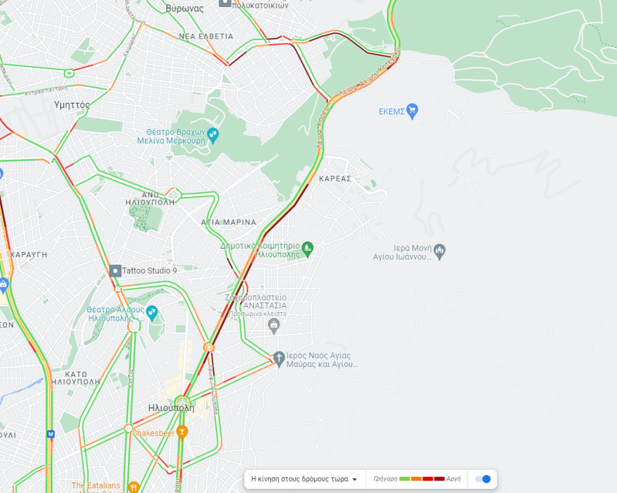 Κίνηση στους δρόμους: Μποτιλιάρισμα σε Κηφισό, Μεσογείων, Κηφισίας - Πού υπάρχουν προβλήματα