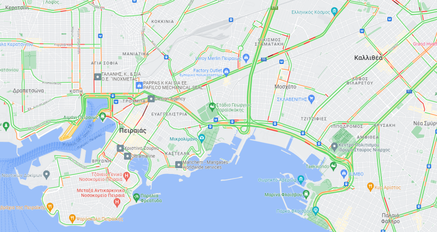 Δείτε LIVE την κίνηση: Μεγάλη η έξοδος των ετεροδημοτών - Στο «κόκκινο» Κηφισός και Αττική οδός 