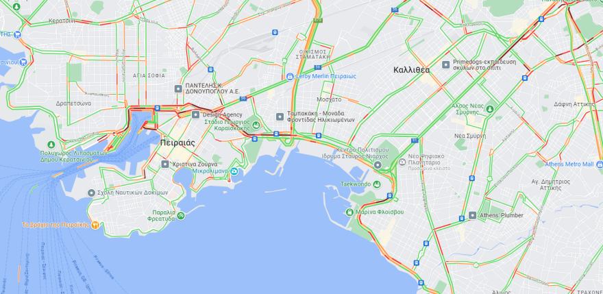 Κίνηση στους δρόμους: Πού θα συναντήσετε μποτιλιάρισμα τώρα - Live χάρτης