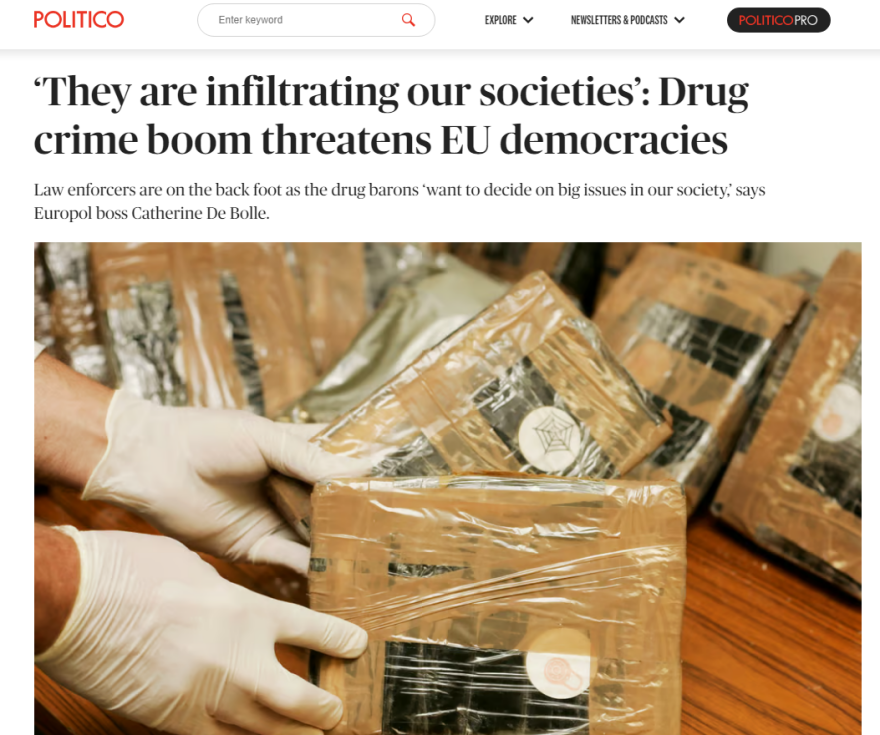 Europol: Συναγερμός για την Ευρώπη, έγινε παγκόσμιο κέντρο διακίνησης ναρκωτικών και ξεπέρασε τις ΗΠΑ