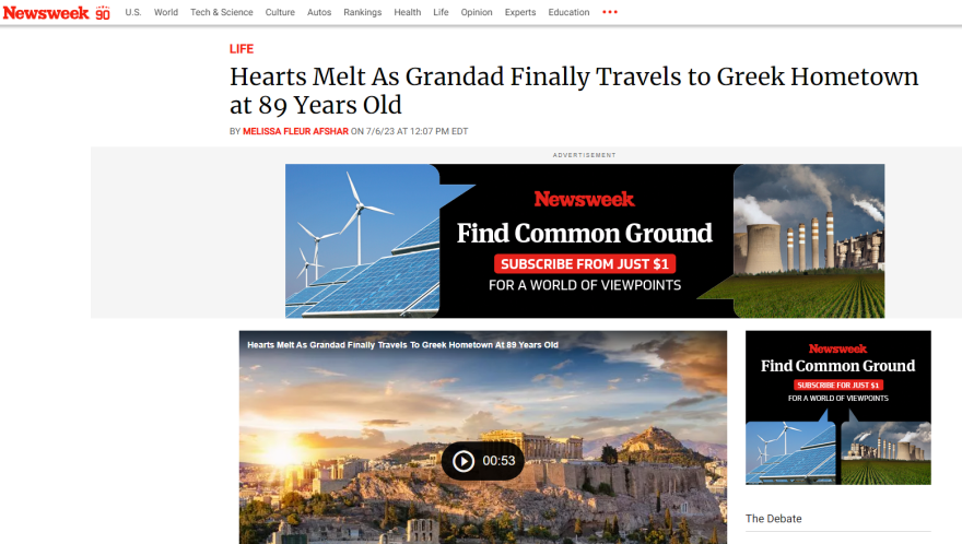 Ομογενής ετών 89 έρχεται για πρώτη φορά στην Ελλάδα και γίνεται viral στο TikTok - Δείτε βίντεο