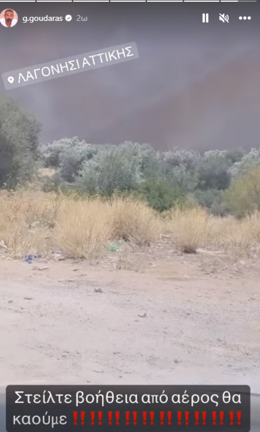 Φωτιά στο Λαγονήσι-Γρηγόρης Γκουντάρας: «Θα καούμε»